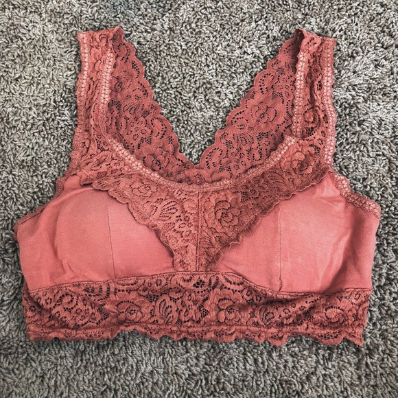 Urban Outfitters Other - ღ SOLD deep coral lace bralette